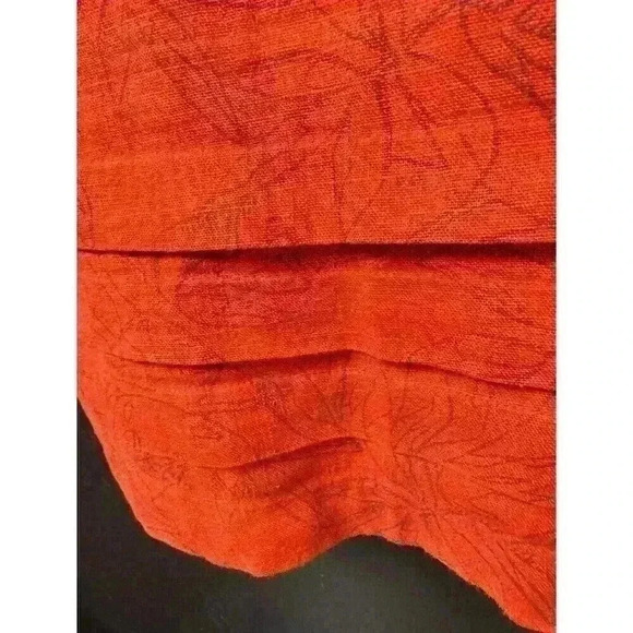 Nicole Miller Original V-Neck Linen Blend Shift Dress Palm Tree Classic Size L - Picture 5 of 7